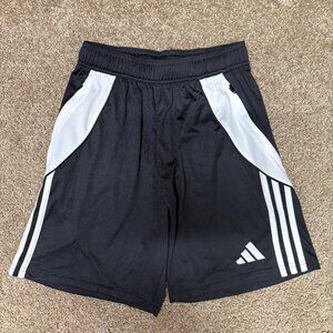 Adidas Tiro 24 Aeroready Football Soccer Shorts Men Small Black Striped Mid Rise